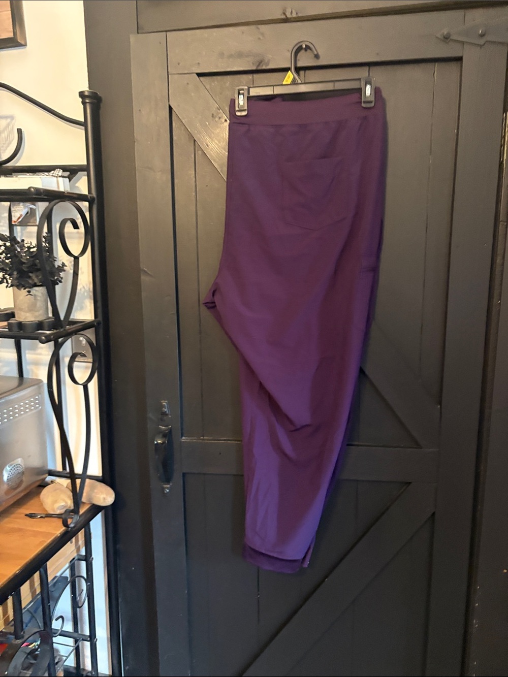 High-Waist Purple Scrub Pants